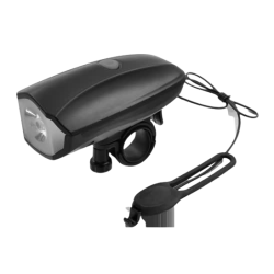 BICYCLE HORN WITH ONE SUPER BRIGHT WHITE LED(USB RECHARGEABLE)